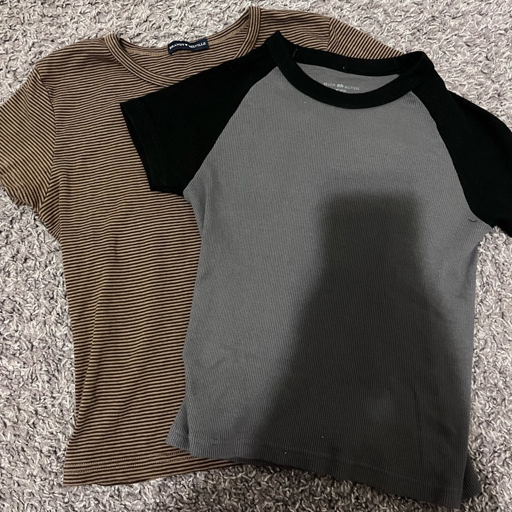 Brandy Melville cropped tee bundle